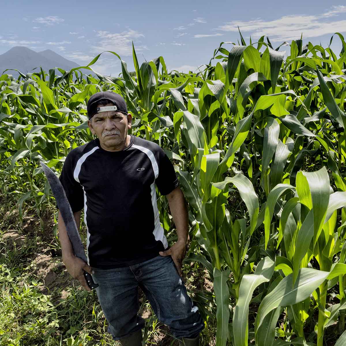 Corn farmer in El Salvador