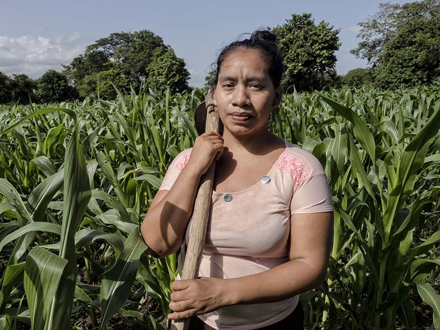Corn farmer in El Salvador